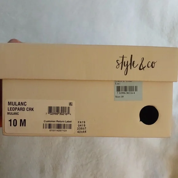 Style & Co Leopard Wedge Sandals.sz 10 NWB - Picture 4 of 5